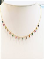 Collana Vidali Gioielli Donna in Oro giallo Smeraldo COOR-25-34 - COOR-25-34